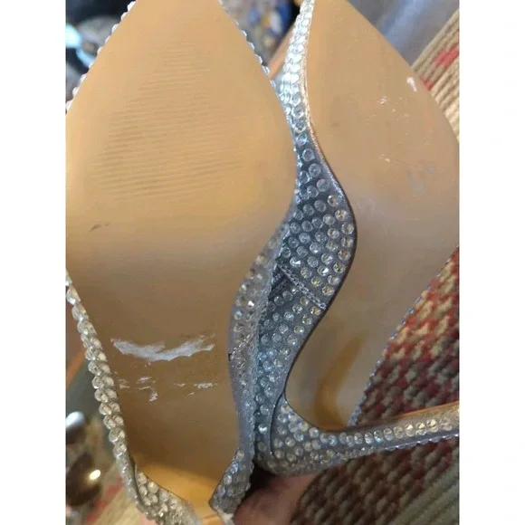 NWT Steve Madden Winnings Bootie Silver Rhinestone Women's 6.5 - Picture 9 of 10